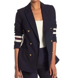 Vertigo Collegiate Double Breasted Blazer in Navy